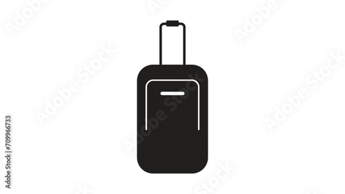 travel bag icon. travel, tourism, journey and luggage symbol. isolated vector image in simple style