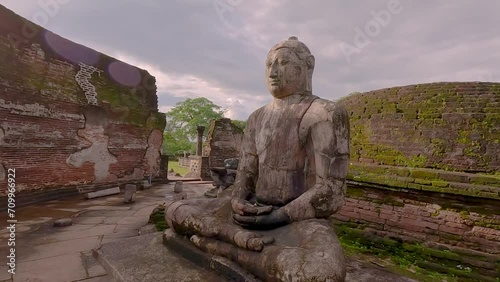 Polonnaruwa  Ancient Vatadage Which Is An Ancient Structure Built For Hold The Tooth Relic Of The Buddha photo