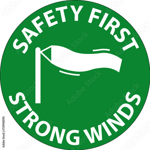 Water Safety First Sign - Strong Winds