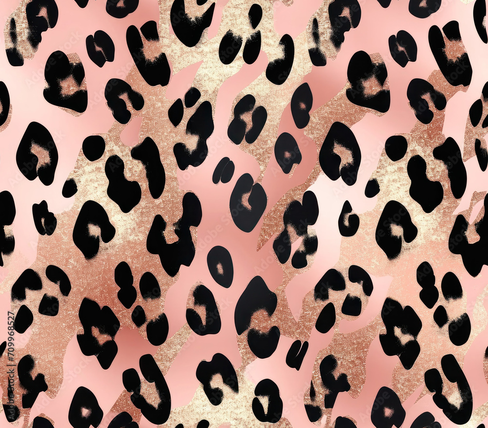 animalistic pattern design, black with pink and gold colours animalistic pattern design, black with pink and gold colours