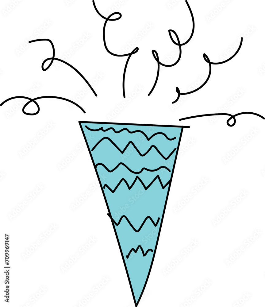 Hand drawn party illustration on transparent background.
Hand drawn party illustration on transparent background.