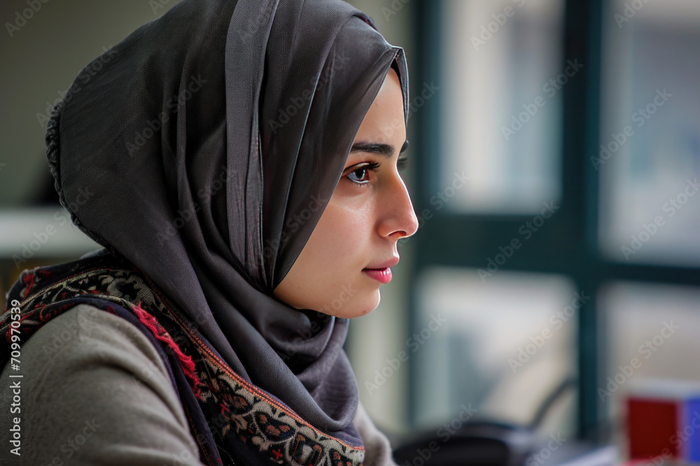 woman wearing black hijab woman wearing black hijab