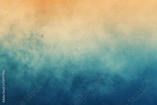 soft, misty texture with a gradient transitioning from warm orange to cool blue tones, evoking a serene atmosphere.