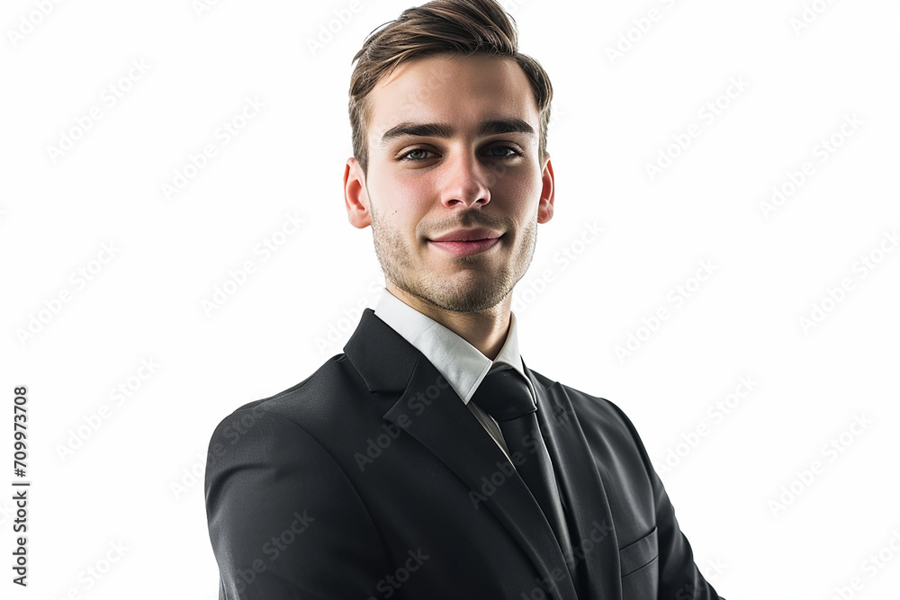 portrait of businessman arm crossed on white isolated background portrait of businessman arm crossed on white isolated background