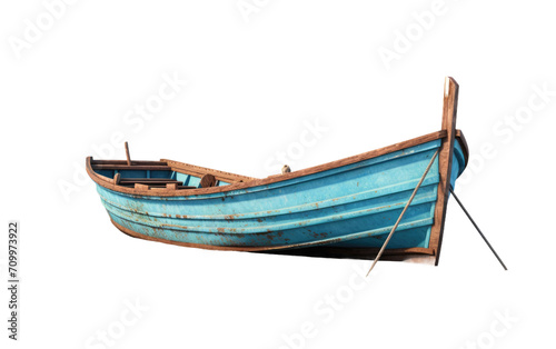 Old style Boat isolated on transparent background.