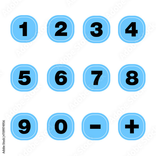 Numbers of different colors can be used anywhere