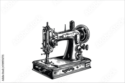 StitchArt Elite: Intricate EPS Sewing Design Expert Sewing Machine EPS Vector Illustration