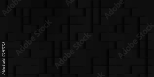 Abstract design pattern geometric with grid and square pattern  3D cubic black pattern technology backgrounds  Realistic wall of cubes luxury square 3d background perfect for cover and card design.