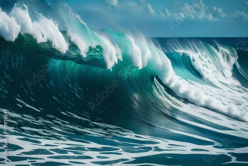 Clean ocean waves rolling  © Hassan