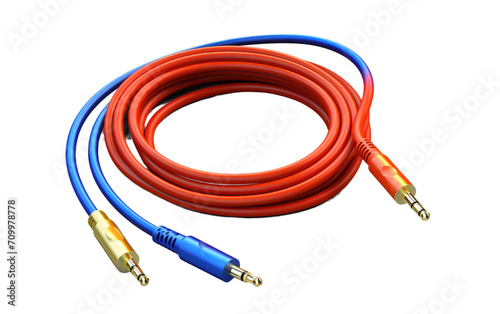 3D image of Cable Audio isolated on transparent background.