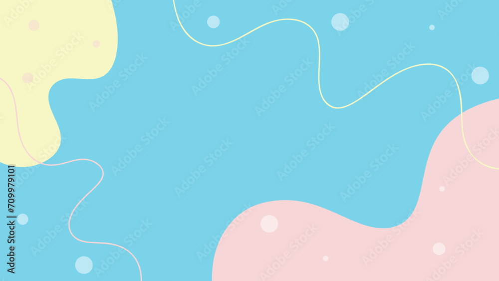 blue background with bubbles and waves