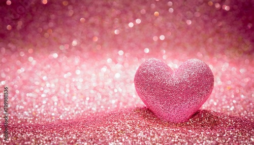 pink glitter in shiny background valentine s day concept
