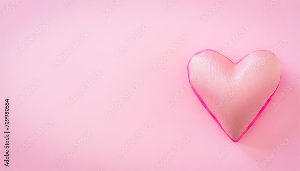 valentine heart on pink background