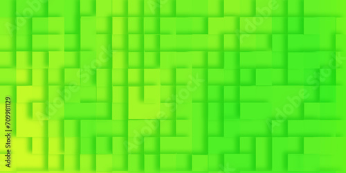 Abstract Successful Technology Startup concept green geometric pattern, extrude style 3D geometric abstract green background, Modern seamless Successful Technology Startup background with cubes, 