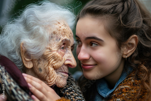 grandmother and granddaughter