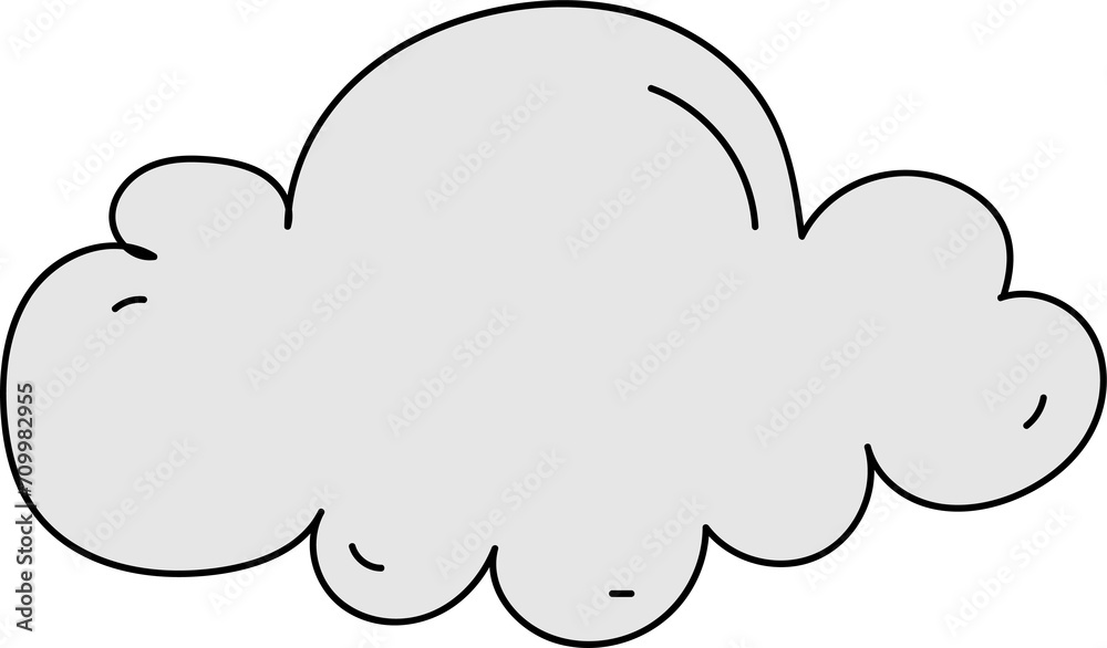 Hand drawn cloud illustration on transparent background.
Hand drawn cloud illustration on transparent background.