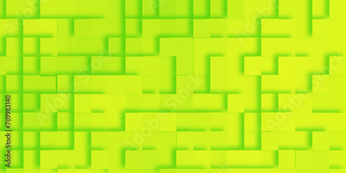 Abstract Successful Technology Startup concept green geometric pattern, extrude style 3D geometric abstract green background, Modern seamless Successful Technology Startup background with cubes, 