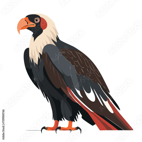 California condor in the White Background. Threatened or endangered species animals. Flat Vector EPS10