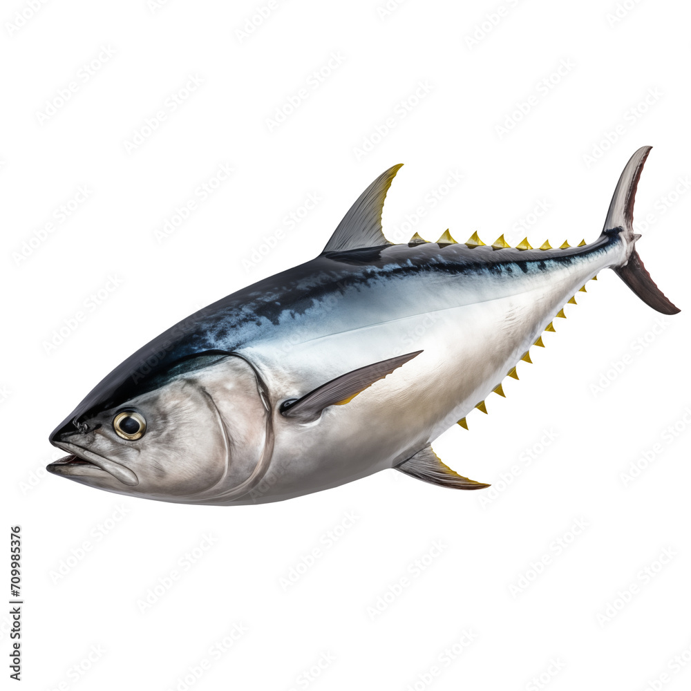 Tuna cut out on a transparent background. The underwater world is isolated. A design element to be inserted into a project or design. Tuna cut out on a transparent background. The underwater world is isolated. A design element to be inserted into a project or design.