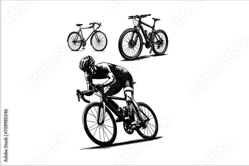 BikeBliss Artistry: Professional Bicycle Graphics Bundle