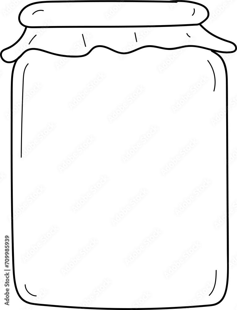Hand drawn jar illustration on transparent background.
Hand drawn jar illustration on transparent background.