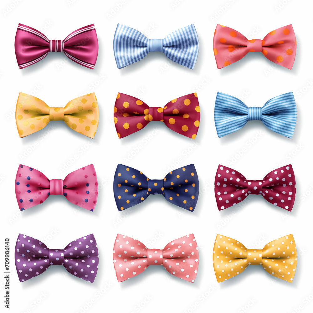 Collection of colorful stylish bow ties Collection of colorful stylish bow ties