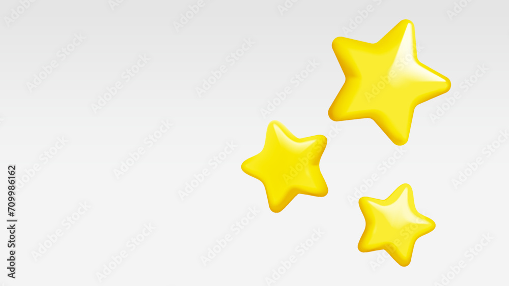 3d realistic stars vector illustration 3d realistic stars vector illustration