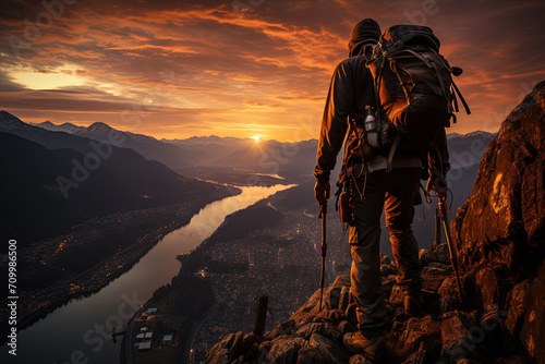 sunset in the mountains