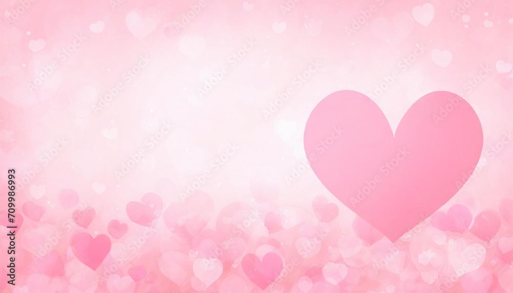 pink heart love with background for valentine day card