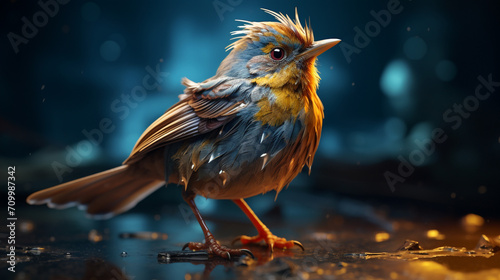 A realistic photography photo about bird, full body created with Generative Ai © Andrii Yablonskyi