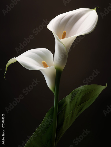 digital painting of Lily, dark background created with Generative Ai