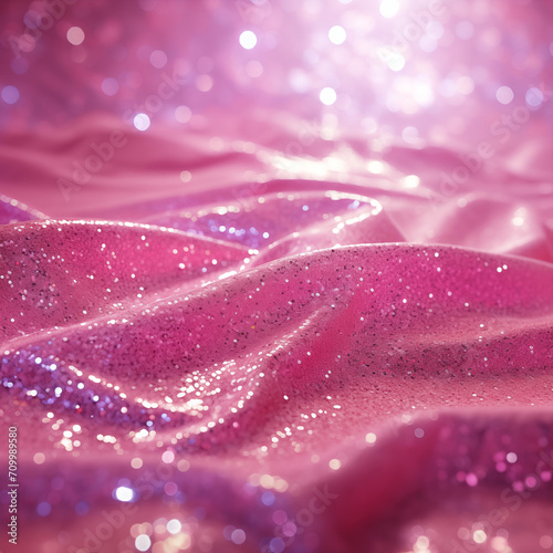 Pink Glittery Fabric Background