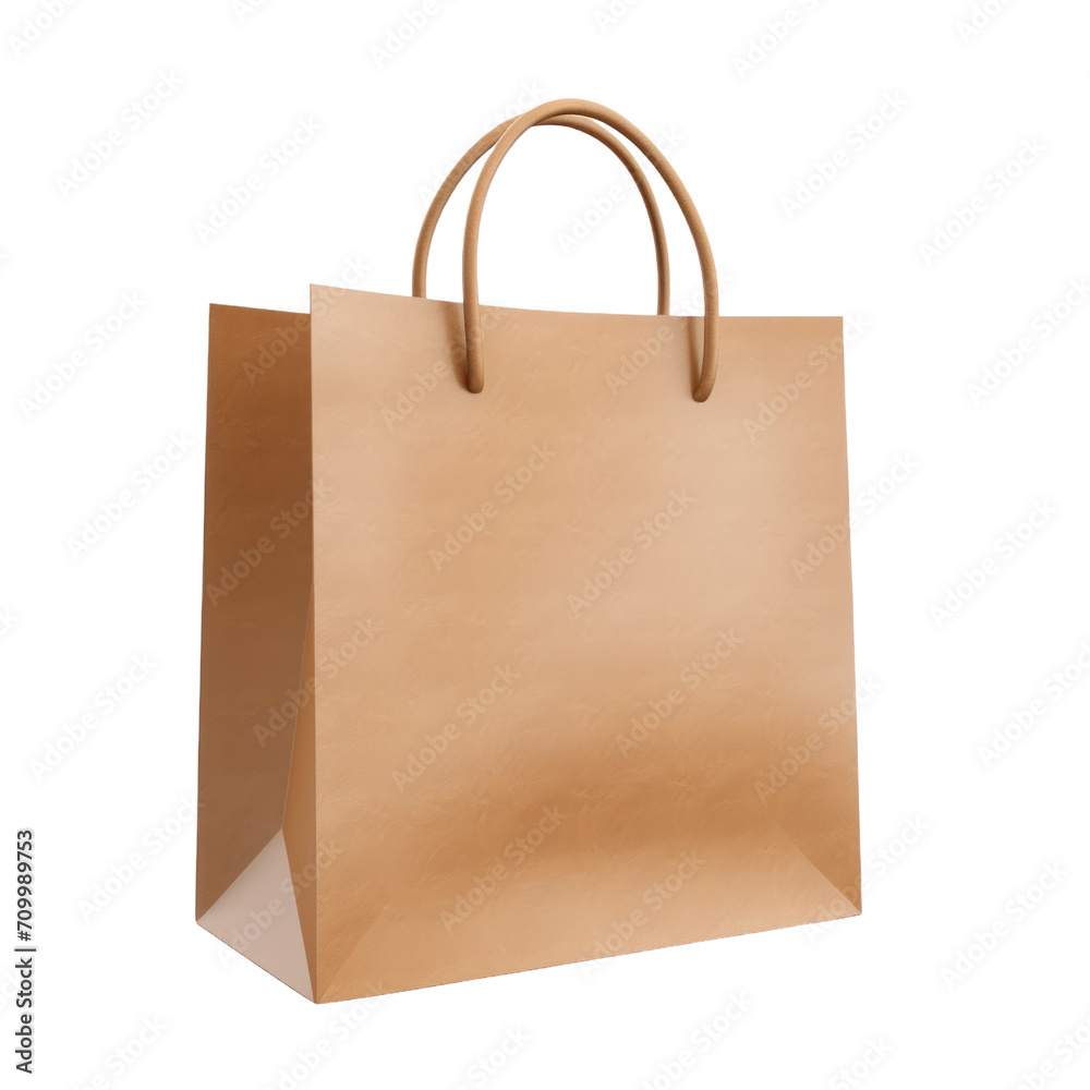 Craft paper shopping bag isolated on white or transparent background, png clipart, design element. Easy to place object on any other background. Craft paper shopping bag isolated on white or transparent background, png clipart, design element. Easy to place object on any other background.
