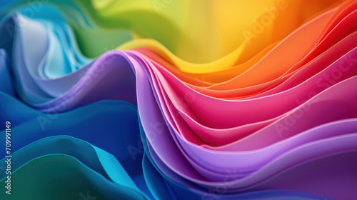 Abstract Rainbow Colorful Layered Background