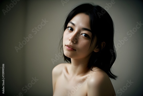 Photo of asian woman.. In a sensual context and artistic image.