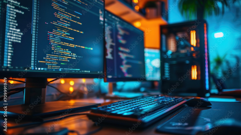 Dedicated to software development concept Dedicated to software development concept