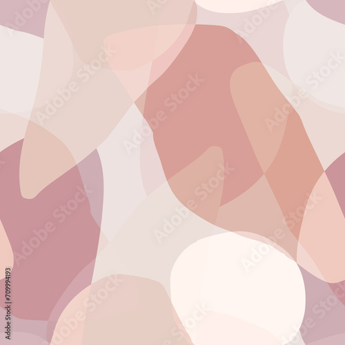 Seamless pattern with organic blob pastel shapes. Abstract  illustration