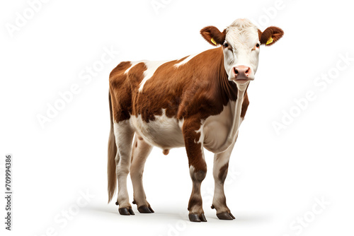 Cow on a white background