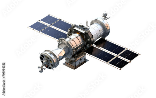 3D image of Satellite isolated on transparent background.