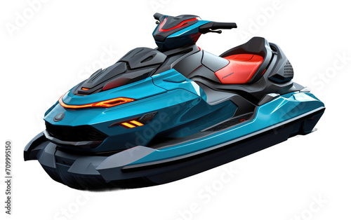 3D image of Sea-Doo WAKE PRO 230 Jet Ski isolated on transparent background.