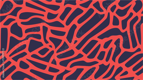 Bacon roasted seamless pattern. Flat wavy shapes of cartoon waves background. Food abstract wallpaper pattern with waved stripes.