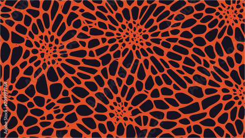 Christmas background. Masculine doodle seamless pattern. Orange astra petals. Arabic pattern. Vector illustration with fireworks.