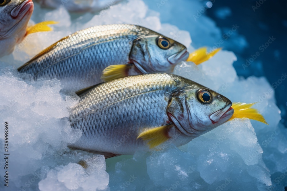 Fototapeta premium fresh dorado fish on ice