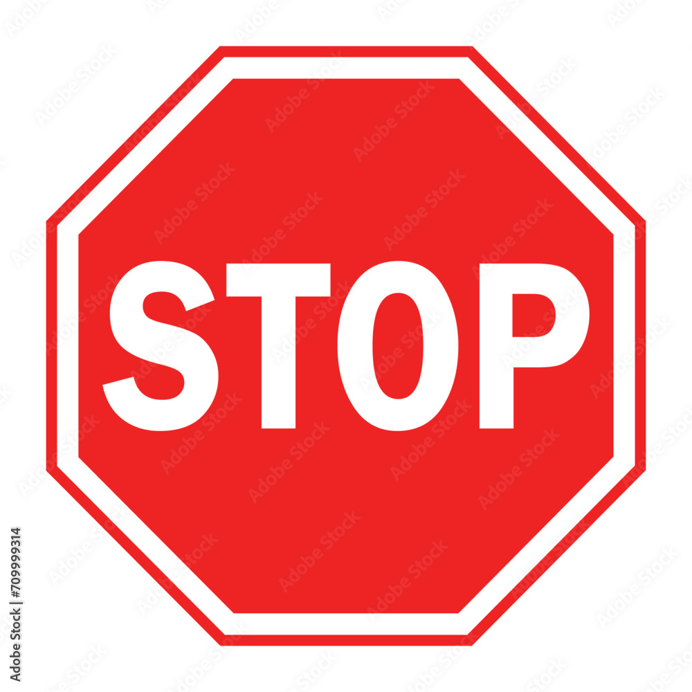 Red stop sign icon vector illustration isolated element. Red stop sign icon vector illustration isolated element.