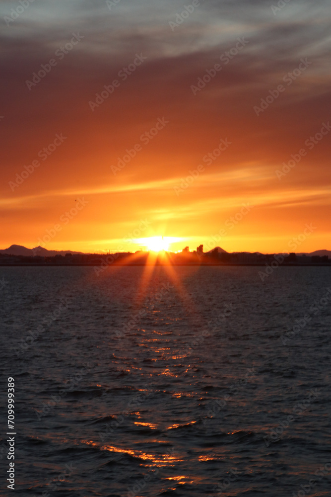 Fototapeta premium sunset over Reykjavik