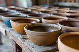 clay pots in a shop