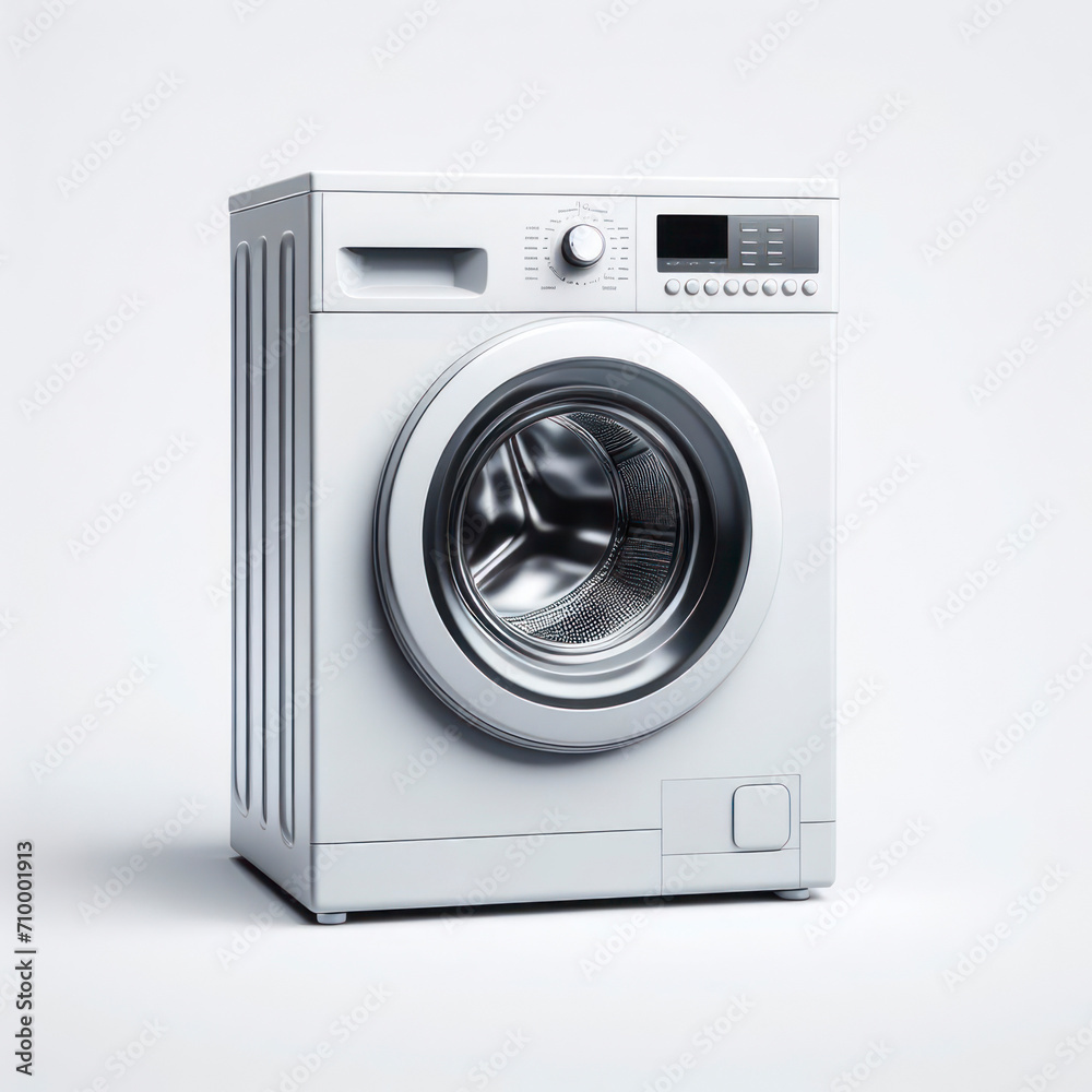 Washing machine isolated on solid white background. ai generative