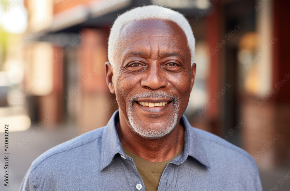 close up portrait standing in the street and happy. close up portrait standing in the street and happy.