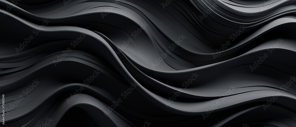 Layered texture of dark colors 3D layers. Cover layout design template. Abstract realistic decoration textured with cardboard wavy layers. Black abstract background. Layered texture of dark colors 3D layers. Cover layout design template. Abstract realistic decoration textured with cardboard wavy layers. Black abstract background.