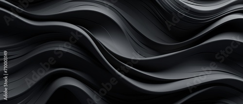 Layered texture of dark colors 3D layers. Cover layout design template. Abstract realistic decoration textured with cardboard wavy layers. Black abstract background.